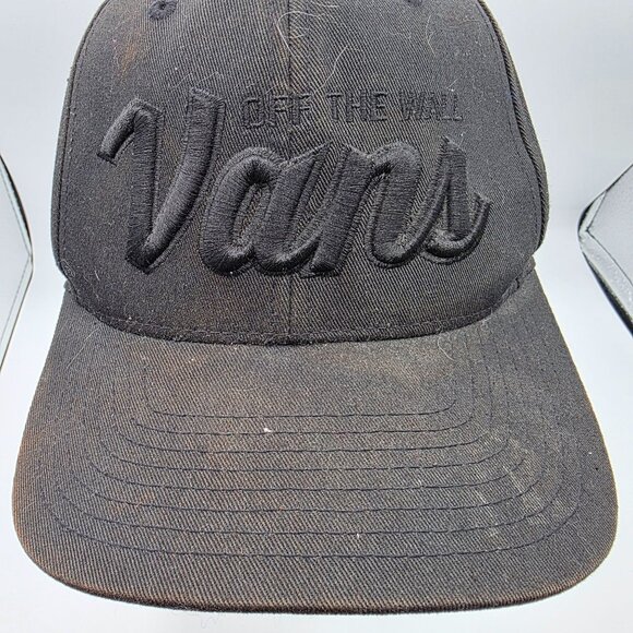 Vans Off The Wall Mens Black Snapback Hat Adjustable Causal Outdoors School - Picture 9 of 9